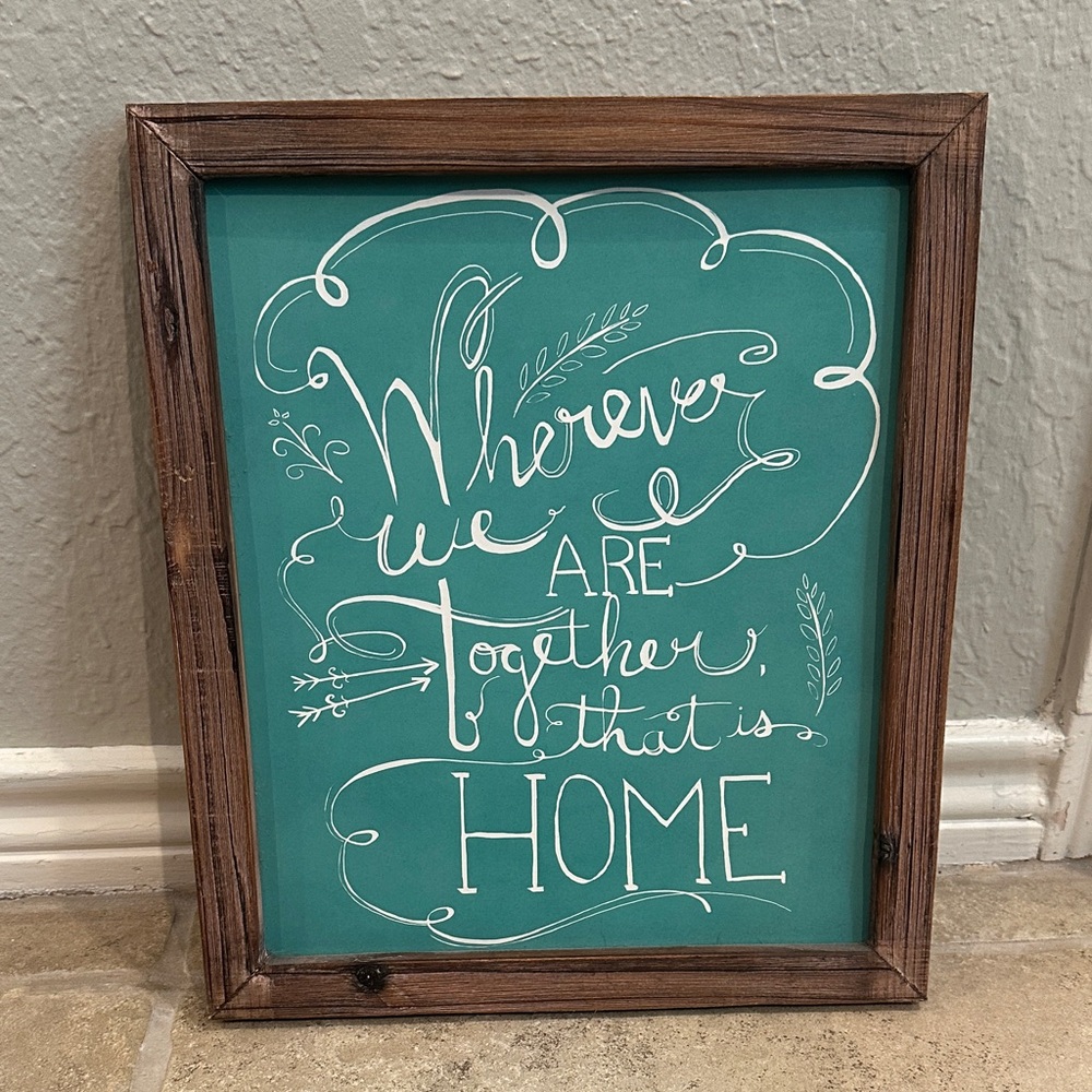 Hobby Lobby Teal and Brown Inspirational Wall Art